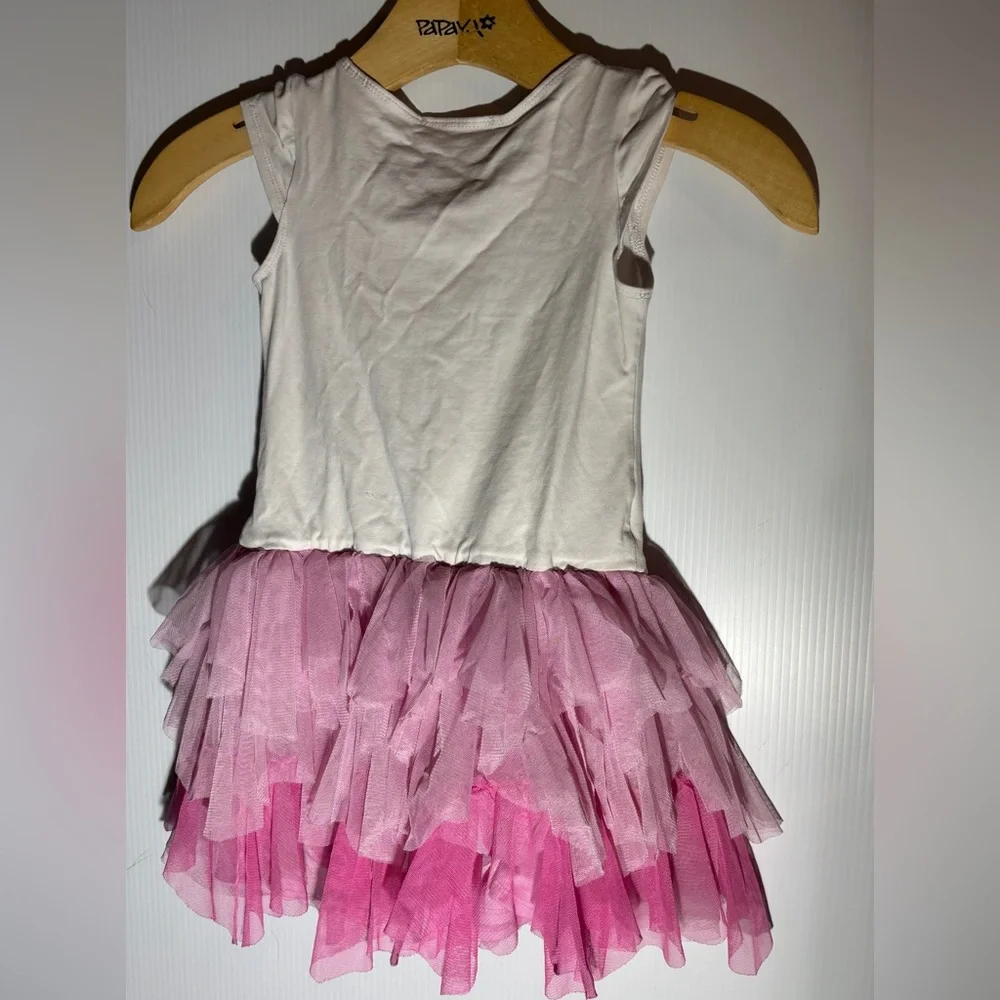 Pink and White Floral Kids Costume Dress